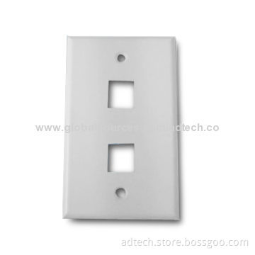 RJ Keystone Jack Outlet Two-port Faceplate, Made of ABS Material